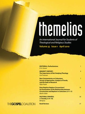 cover image of Themelios, Volume 35, Issue 1